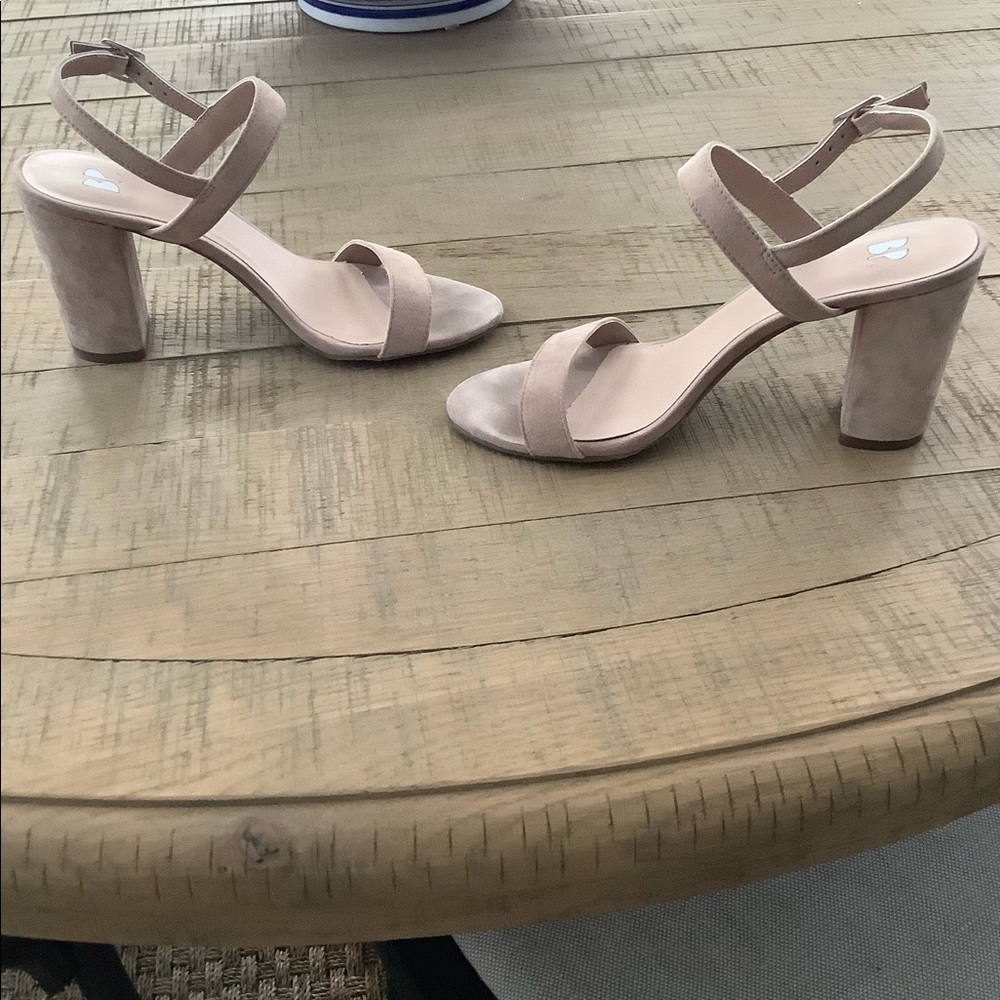 Nude/Taupe Suede Sandals